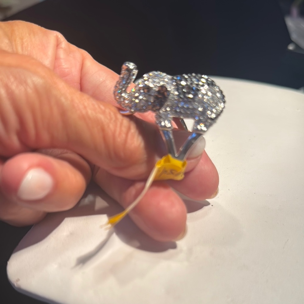 “RAJA” Silver Elephant Ring by Park Lane size - Picture 3 of 7